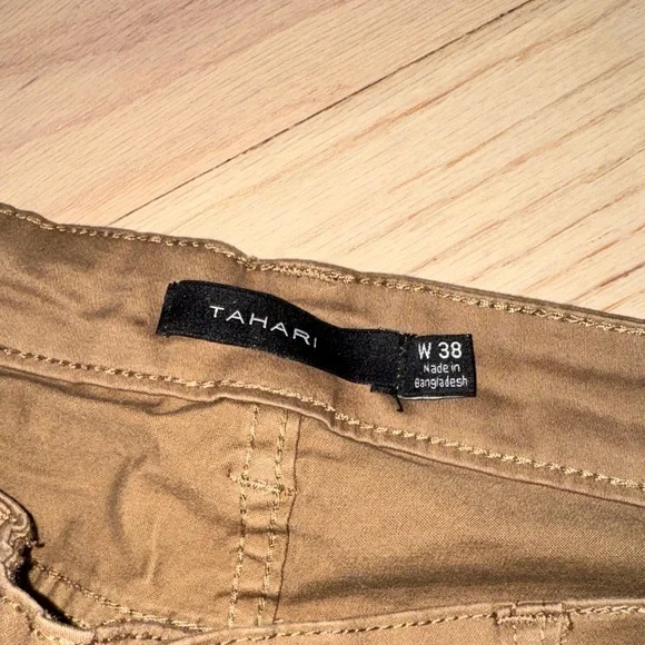 Tahari Men's Slim Stretch Jeans in Brown - Picture 3 of 10